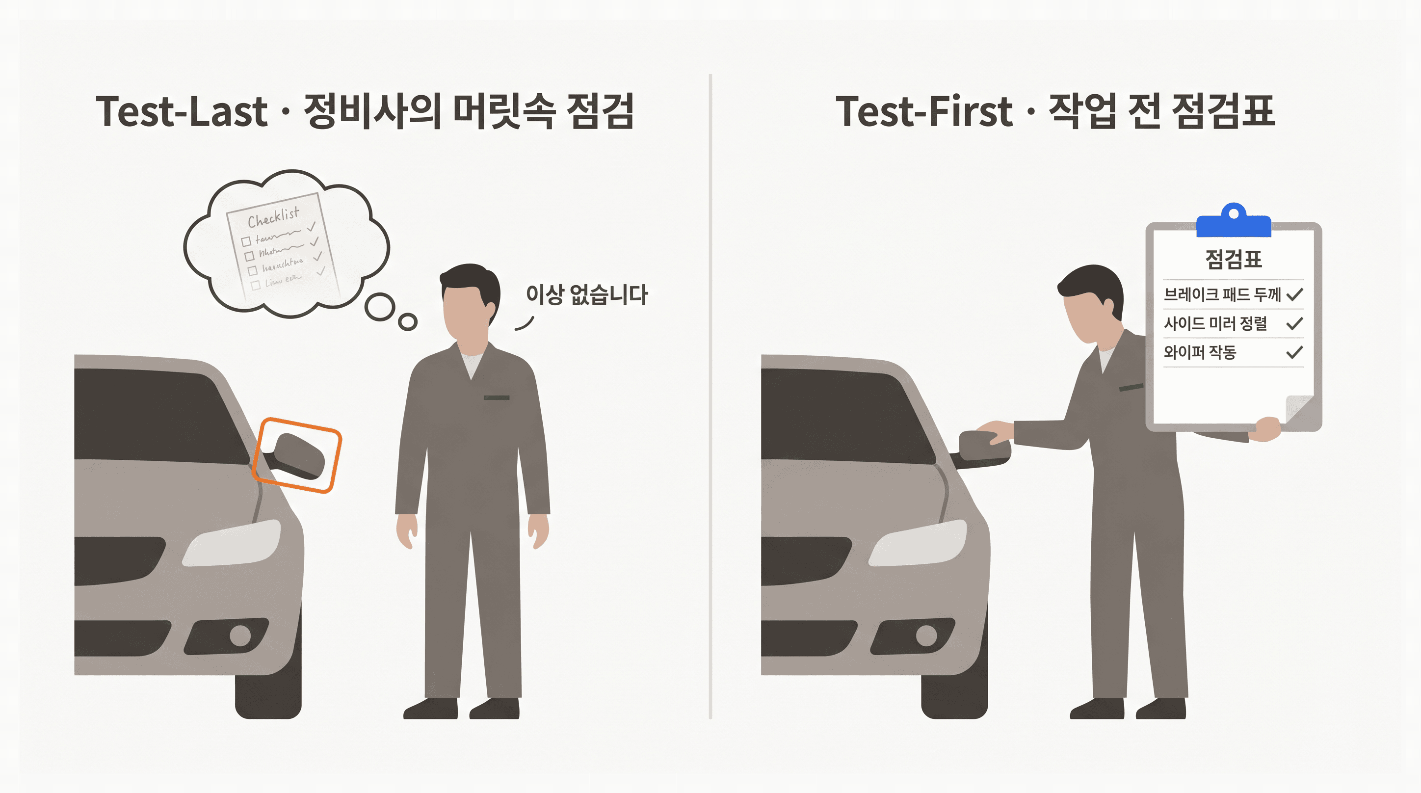 정비 기준 리스트 vs 정비사 머릿속 기준
